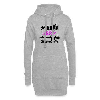 AR15 you sexy MotherfuXXer - Hoodie-Kleid - Grau meliert - Vorne