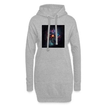 Univers cosmique n°12 - Sweat-shirt à capuche long Femme - gris chiné - Devant