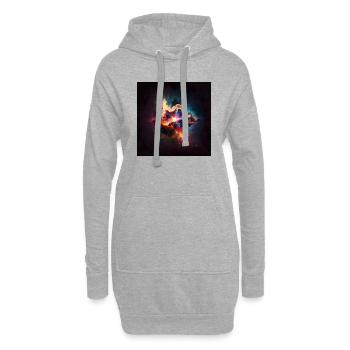 Univers cosmique n°6 - Sweat-shirt à capuche long Femme - gris chiné - Devant
