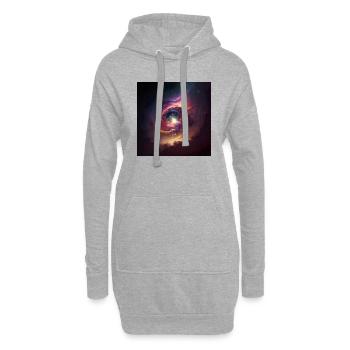 Kosmisches Universum n°9 - Hoodie-Kleid - Grau meliert - Vorne