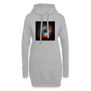 Univers cosmique n°5 - Sweat-shirt à capuche long Femme - gris chiné - Devant