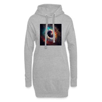 Univers cosmique n°2 - Sweat-shirt à capuche long Femme - gris chiné - Devant