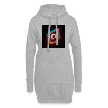 Univers cosmique n°11 - Sweat-shirt à capuche long Femme - gris chiné - Devant