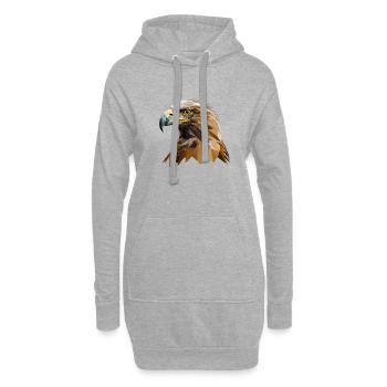 AIGLE - Sweat-shirt à capuche long Femme - gris chiné - Devant