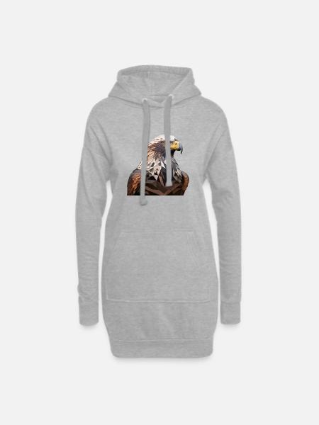 EAGLE - Hoodie-Kleid - Grau meliert