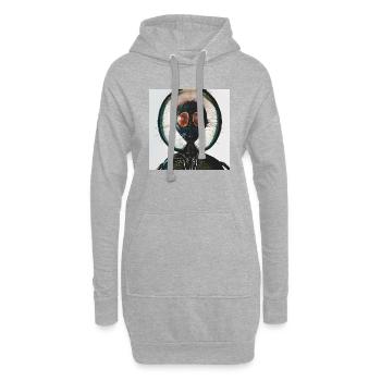 Portrait photographique insecte avec de grands yeux - Sweat-shirt à capuche long Femme - gris chiné - Devant