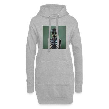 fotografisches Portrait Insekt Skelett - Hoodie-Kleid - Grau meliert - Vorne