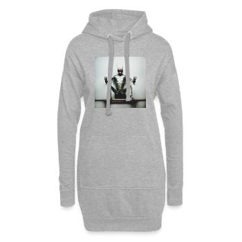 Portrait d’insecte argenté scintillant - Sweat-shirt à capuche long Femme - gris chiné - Devant