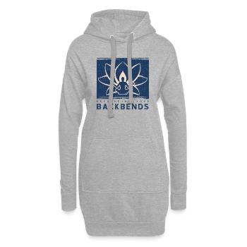 Yoga, respiration, méditation, détente, position du lotus - Sweat-shirt à capuche long Femme - gris chiné - Devant