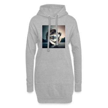 Landschaft der Welt n°7 - Hoodie-Kleid - Grau meliert - Vorne