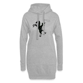 Cowboy Lustiger Cowboyhut Wild Western Country - Hoodie-Kleid - Grau meliert - Vorne