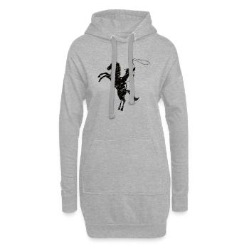 Cowboy Lustiger Cowboyhut Wild Western Country - Hoodie-Kleid - Grau meliert - Vorne