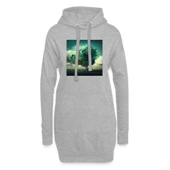 Zen-Baum Nr. 1 - Hoodie-Kleid - Grau meliert - Vorne