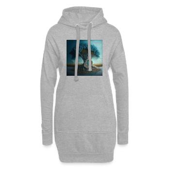 Zen-Baum n°4 - Hoodie-Kleid - Grau meliert - Vorne