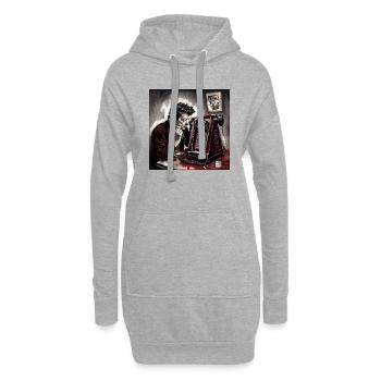Telefonieren mit Style - Hoodie-Kleid - Grau meliert - Vorne