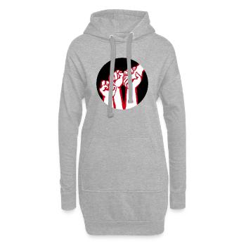 Fäuste2A - Hoodie-Kleid - Grau meliert - Vorne