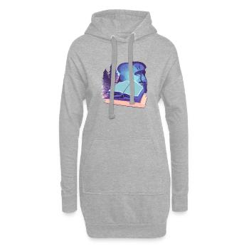 Lecture de livres cadeaux lecteurs livres amoureux livres - Sweat-shirt à capuche long Femme - gris chiné - Devant