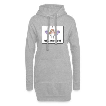 Frauenpower - Hoodie-Kleid - Grau meliert - Vorne