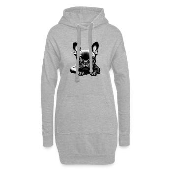 Hunde Hundebesitzer Bulldogge Hundehalter Hund - Hoodie-Kleid - Grau meliert - Vorne