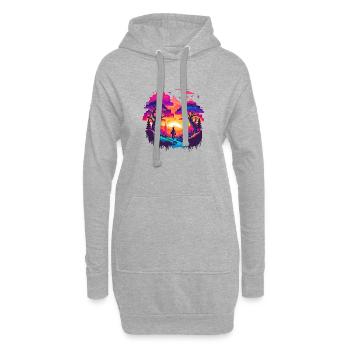 Pixel Adventure Quest - Hoodie Dress - heather grey - Front