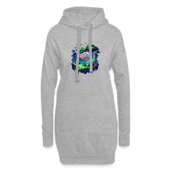 Pixel Odyssey - Hoodie Dress - heather grey - Front