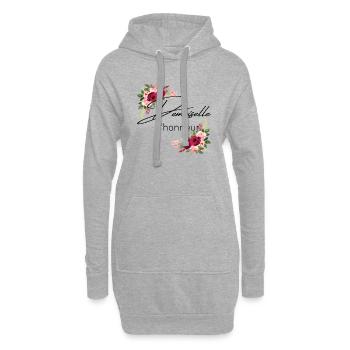 Demoiselle d’honneur - Sweat-shirt à capuche long Femme - gris chiné - Devant