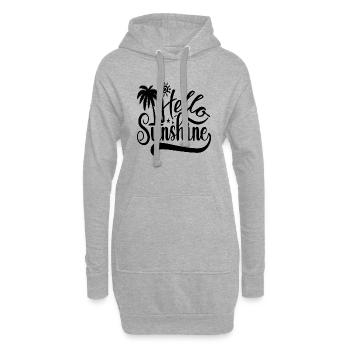 Hello Sunshine - Hoodie-Kleid - Grau meliert - Vorne