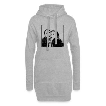 Portrait de couple Ibn et Wallada - Sweat-shirt à capuche long Femme - gris chiné - Devant