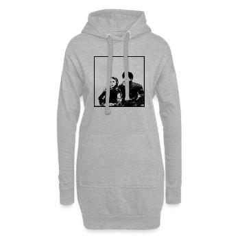 Portrait de couple Anjesenamon et Toutankhamon - Sweat-shirt à capuche long Femme - gris chiné - Devant
