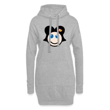 Alsacienne sourire - Sweat-shirt à capuche long Femme - gris chiné - Devant
