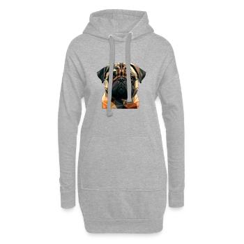 PUG - Hoodie-Kleid - Grau meliert - Vorne