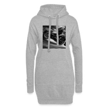 Motorrad - Hoodie-Kleid - Grau meliert - Vorne