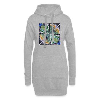 LMNArt - Sweat-shirt à capuche long Femme - gris chiné - Devant