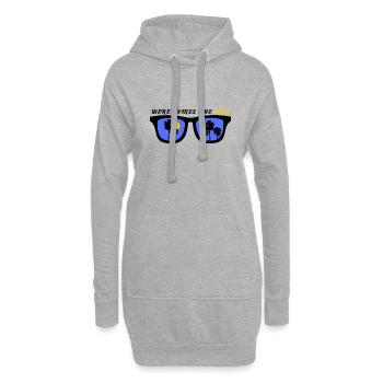 HIER KOMMT DIE SONNE - Hoodie-Kleid - Grau meliert - Vorne