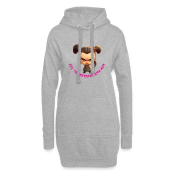 are you messing with me? - Hoodie-Kleid - Grau meliert - Vorne