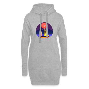 Sailing Sailing Ship Sailing Sailing Sailing Boat - Hoodie Dress - heather grey - Front