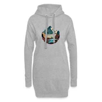SURREAL - Hoodie-Kleid - Grau meliert - Vorne