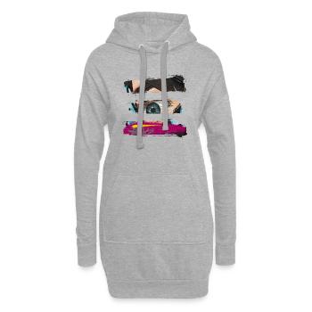 Graffiti-Stil Splash Hip Hop Farben Maler Farbe - Hoodie-Kleid - Grau meliert - Vorne