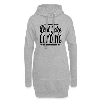 Dad Joke Loading - Hoodie-Kleid - Grau meliert - Vorne