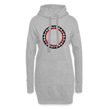 Cartes à jouer Kranz Skat bicolore - Sweat-shirt à capuche long Femme - gris chiné - Devant
