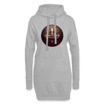 Jesus Christus von Nazareth Glaube Bibel Jesus - Hoodie-Kleid - Grau meliert - Vorne