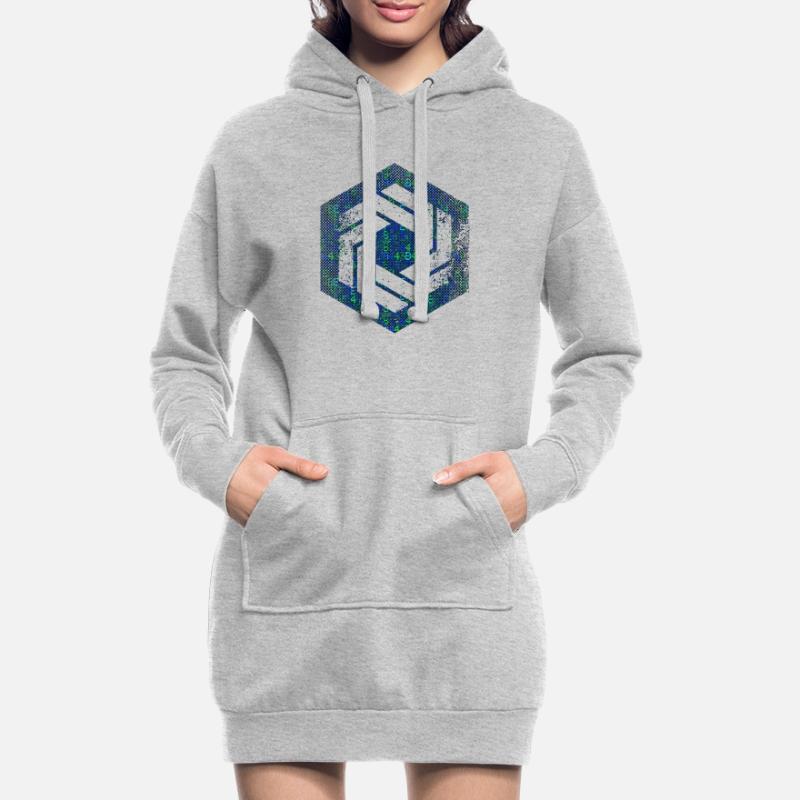 hexagon programming programmer coding geometric Hoodie Dress