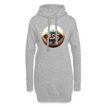 Jesus Christus von Nazareth Glaube Bibel Jesus - Hoodie-Kleid - Grau meliert - Vorne