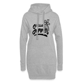 Hello Summer - Hoodie-Kleid - Grau meliert - Vorne
