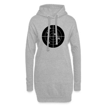 fadenkreuz schuss - Hoodie-Kleid - Grau meliert - Vorne