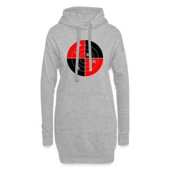 fadenkreuz schuss - Hoodie-Kleid - Grau meliert - Vorne