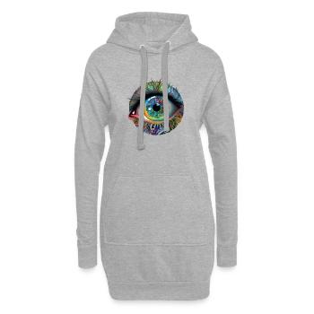 TRIPPY AUGE - Hoodie-Kleid - Grau meliert - Vorne