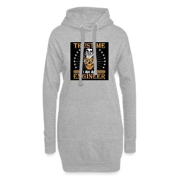 Vertrau mir im Ingenieur Amo - Hoodie-Kleid - Grau meliert - Vorne