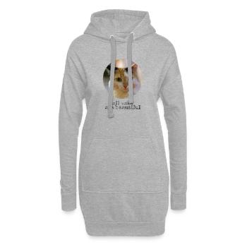 tous les chats sont beaux - Sweat-shirt à capuche long Femme - gris chiné - Devant