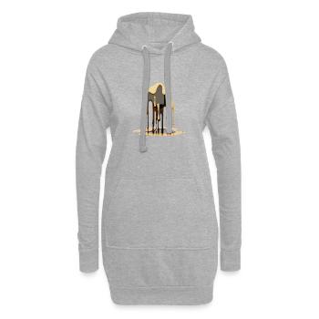 MELTING - Hoodie Dress - heather grey - Front